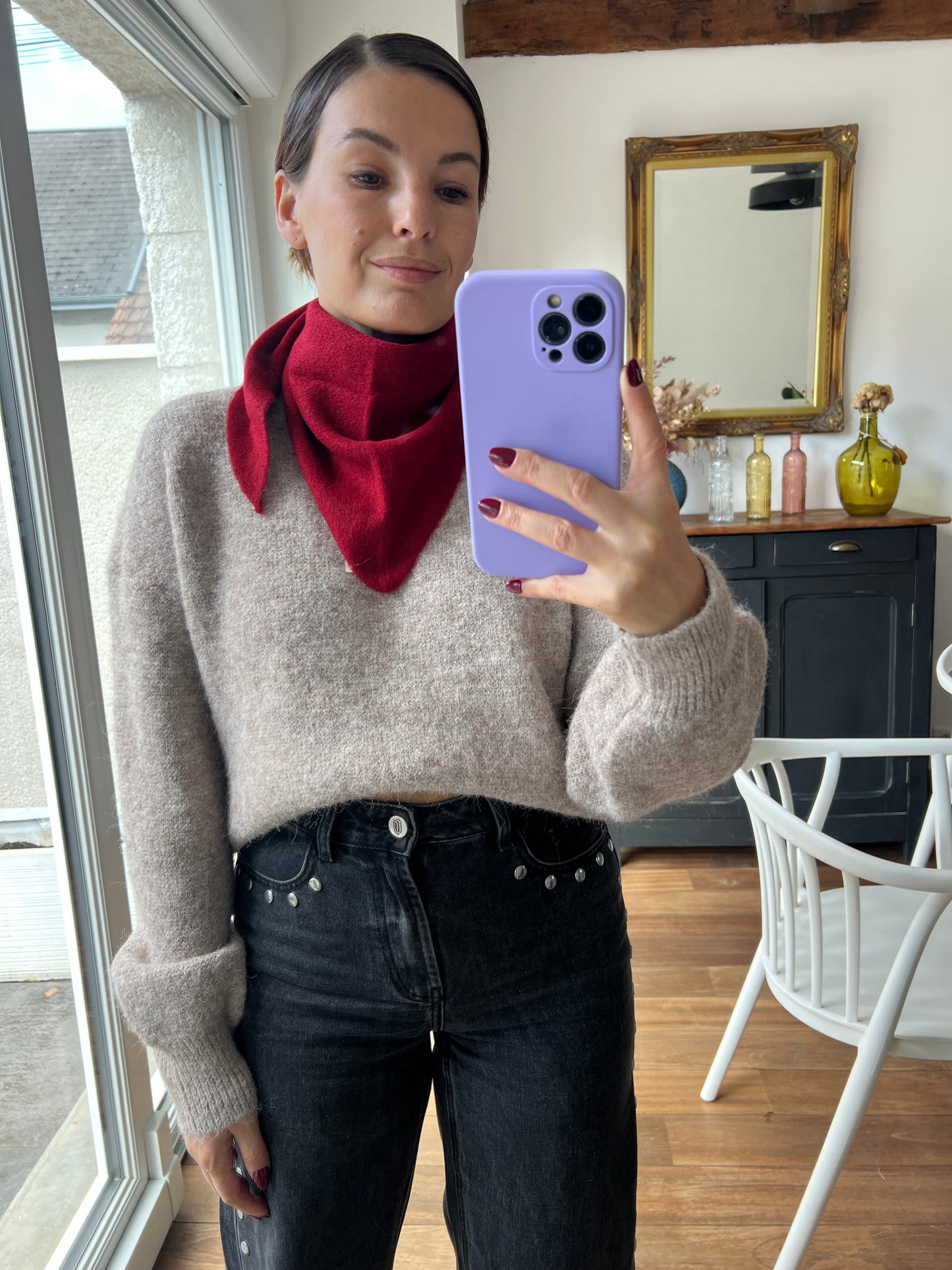 Écharpe rouge Bernadette