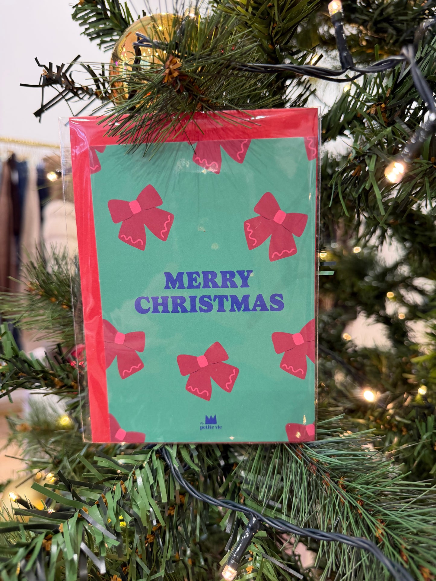 Carte merry christmas noeud