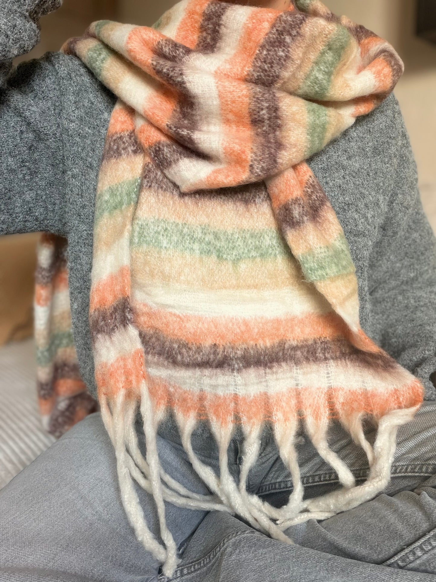 Écharpe cookie marron