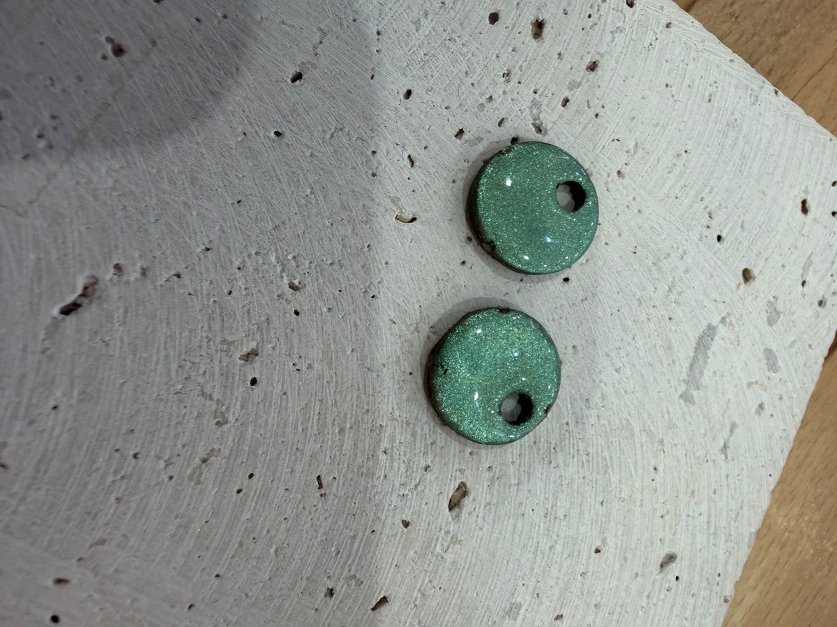 POLYMERE Fernande verte irisées