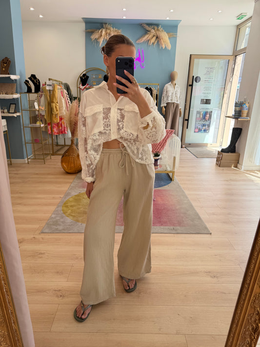 Pantalon Rosso gaze de coton
