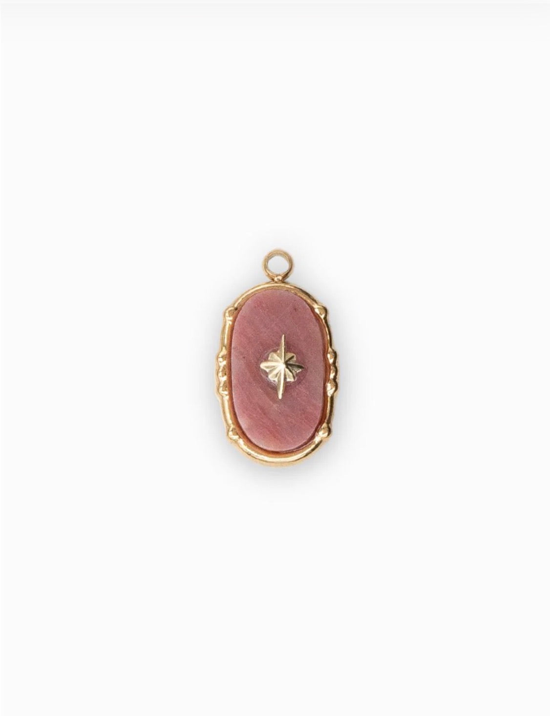 Pendentif ovale 16*9mm rhodonite