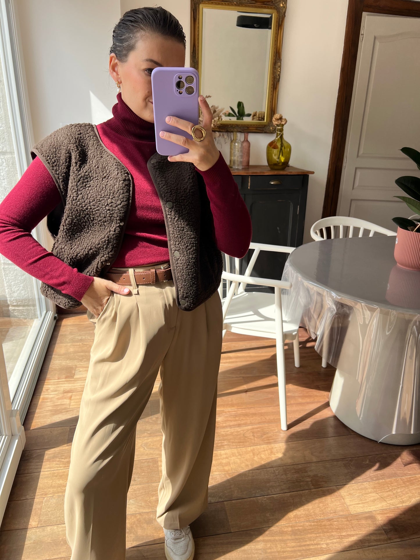 Pull Sandro bordeaux