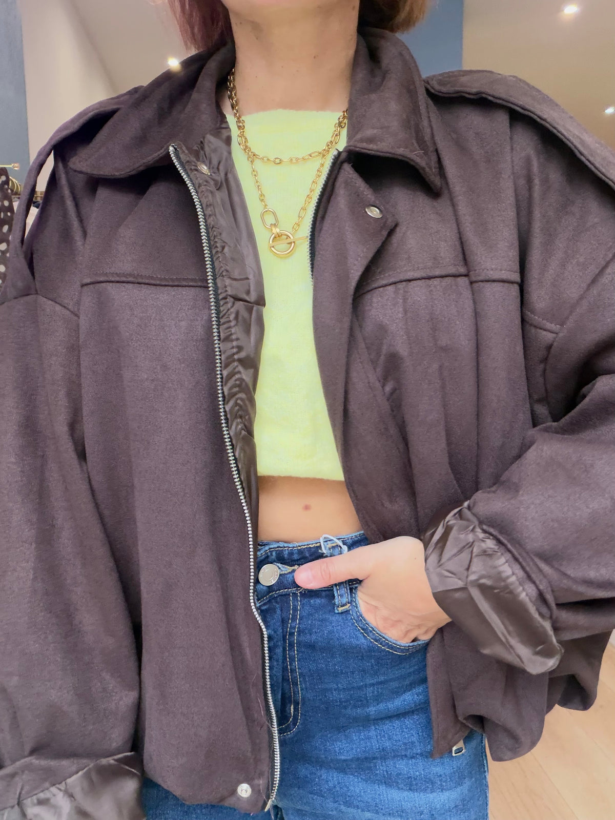 Bomber Brooke marron
