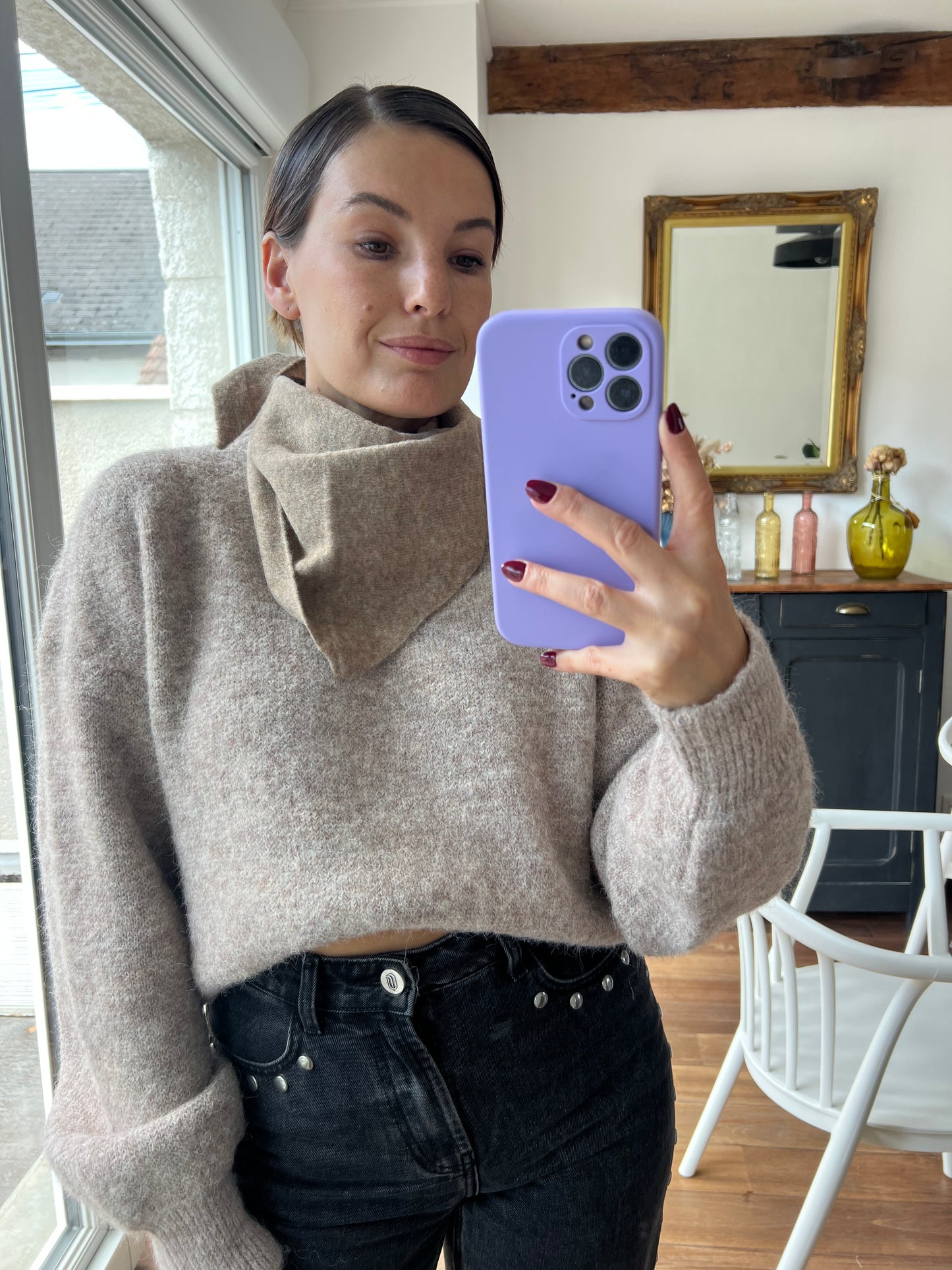 Écharpe beige Bernadette