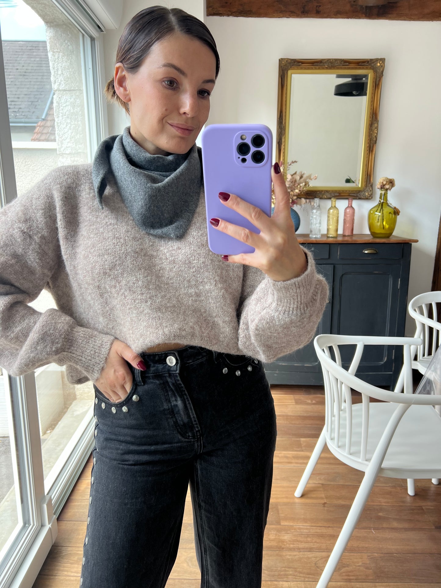 Écharpe gris Bernadette