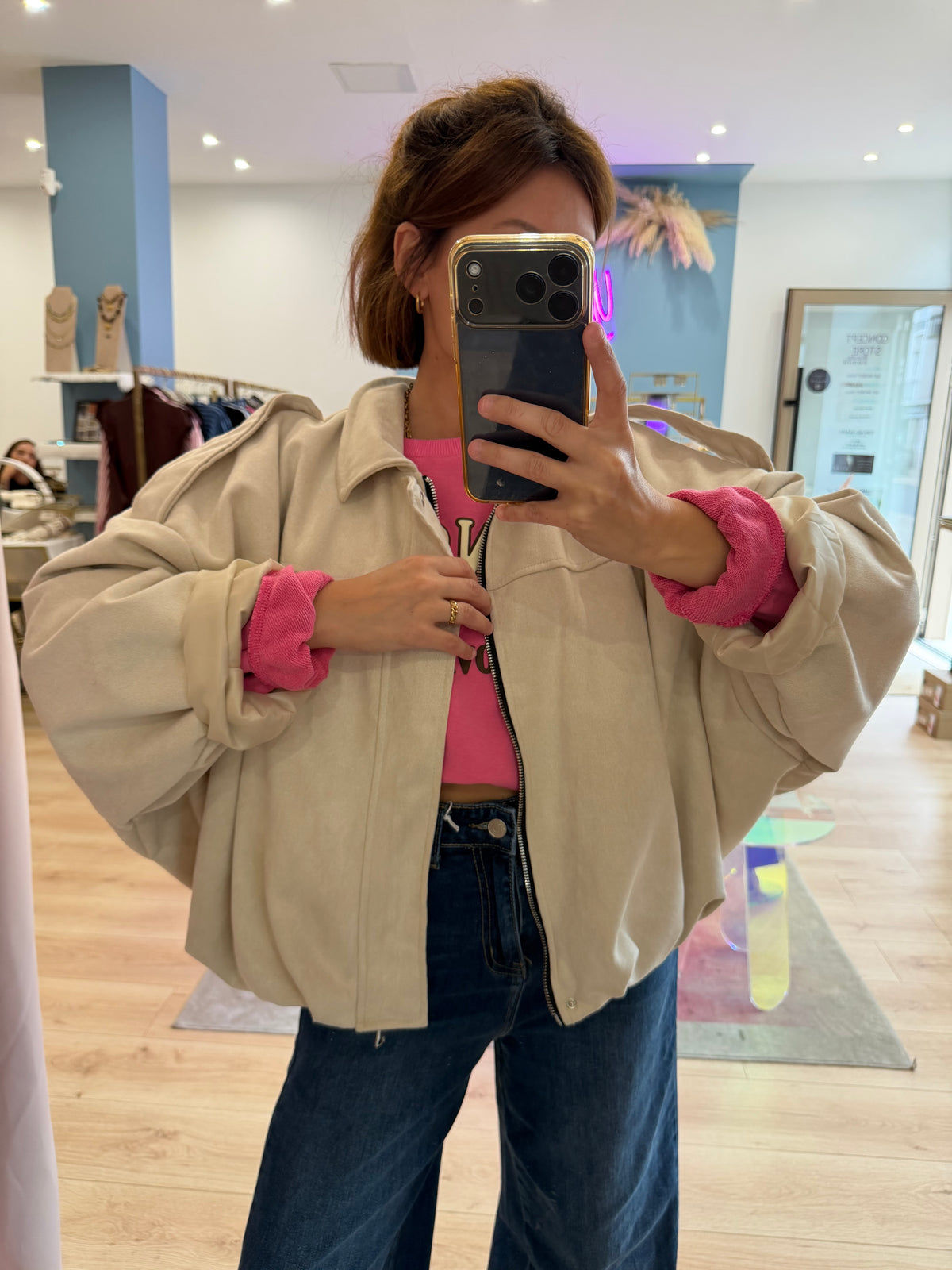 Bomber Brooke beige