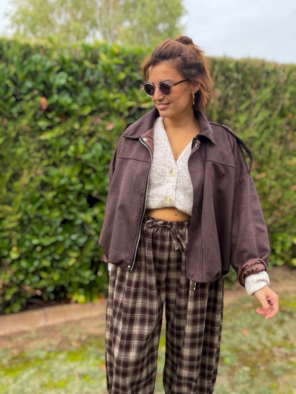 Bomber Brooke marron
