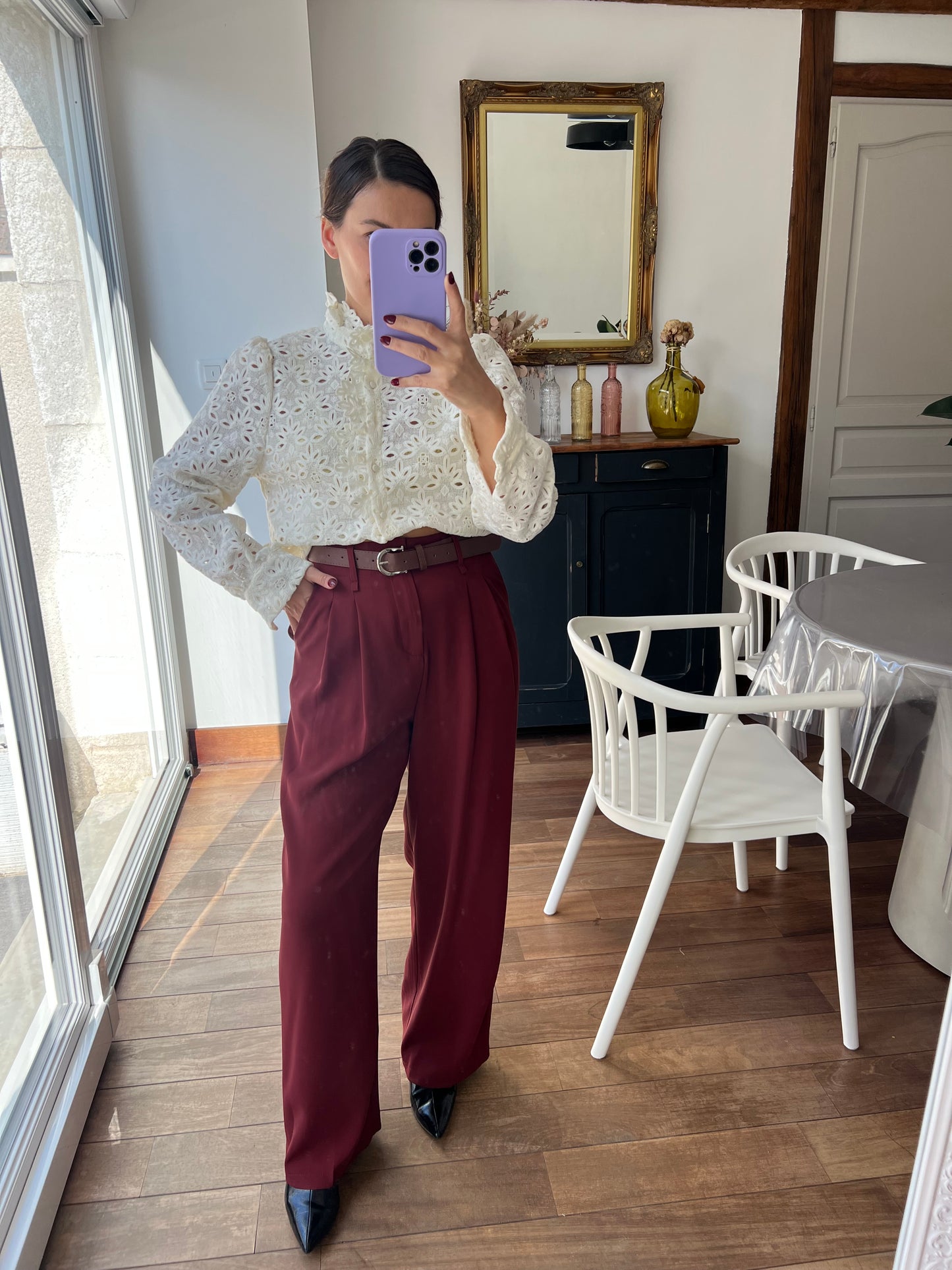 Pantalon Lauriane Bordeaux