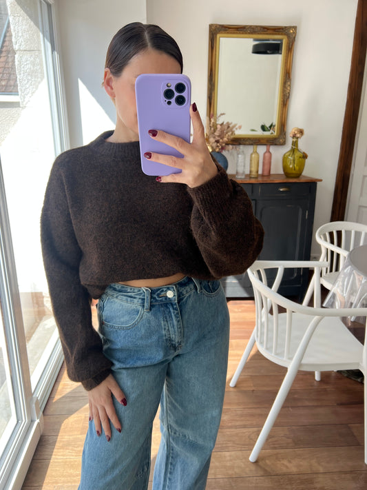 Pull marron Henriette