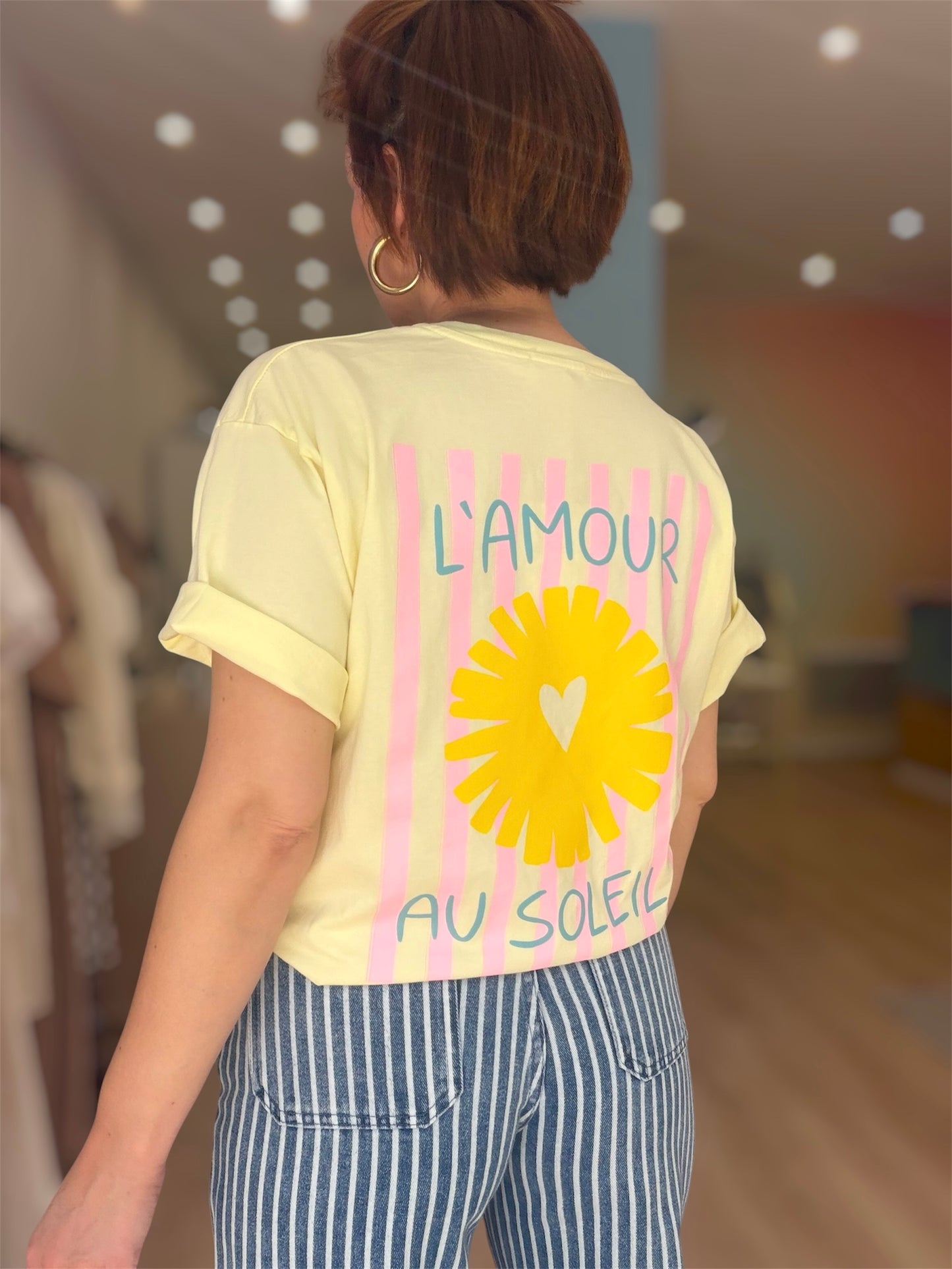 T-shirt soleil jaune