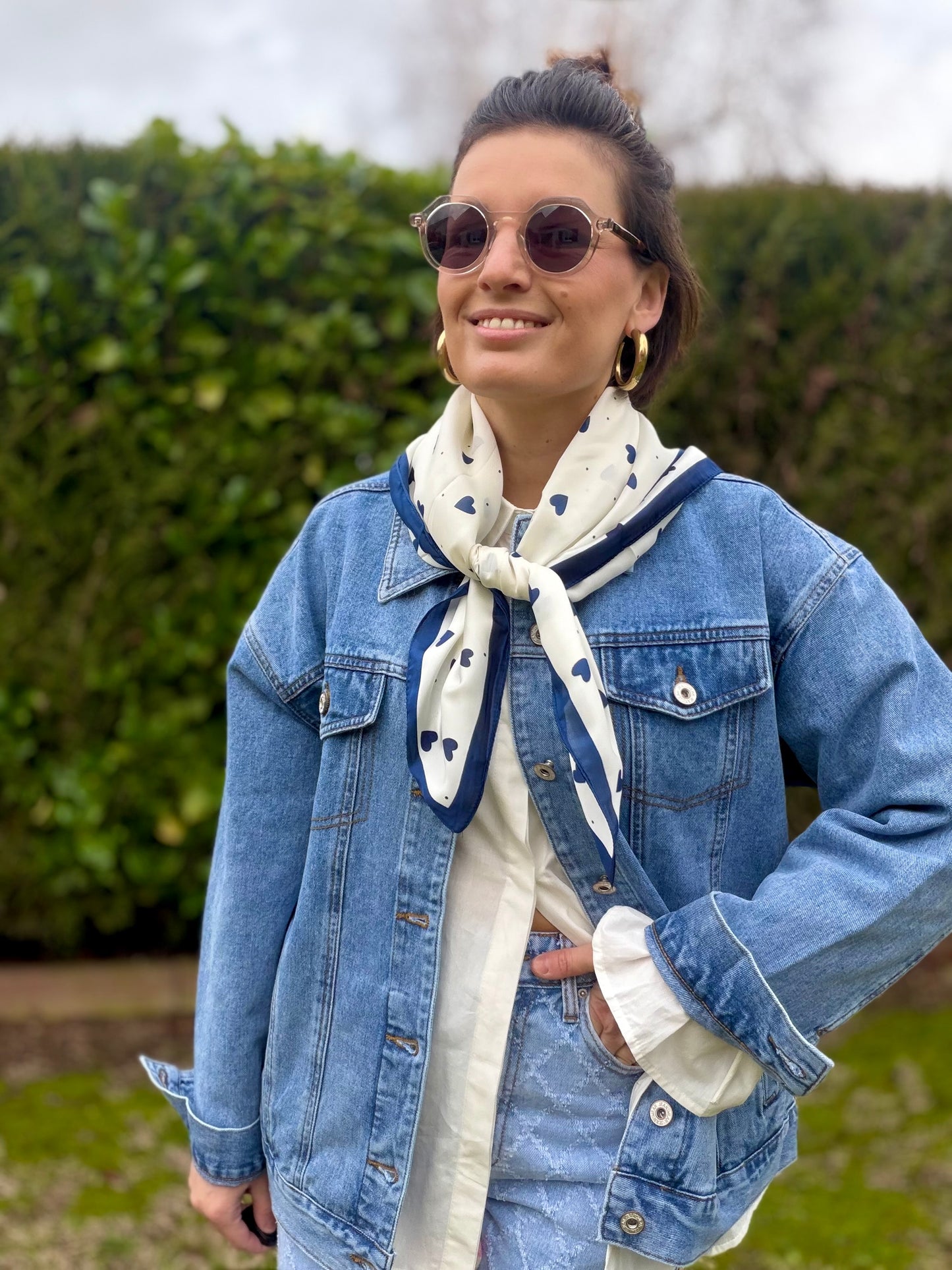 Foulard love marine