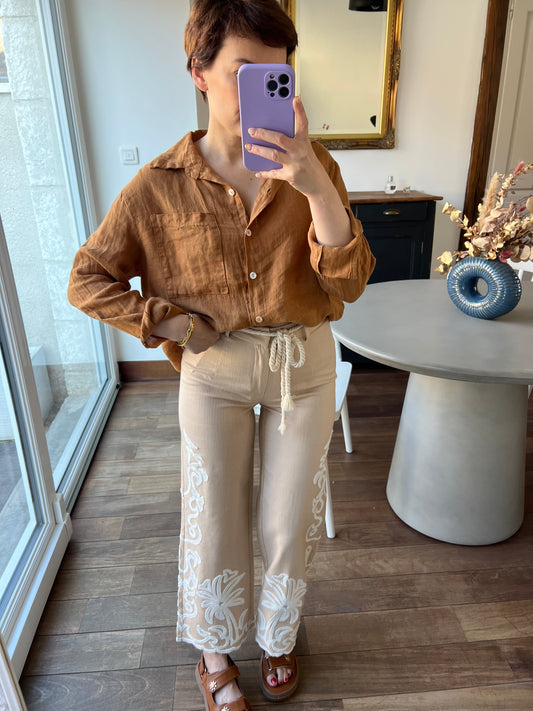 CHEMISE LOUISE OCRE