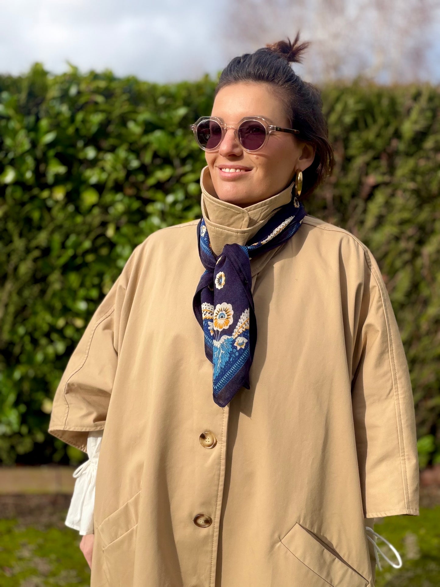 Foulard Mona marine