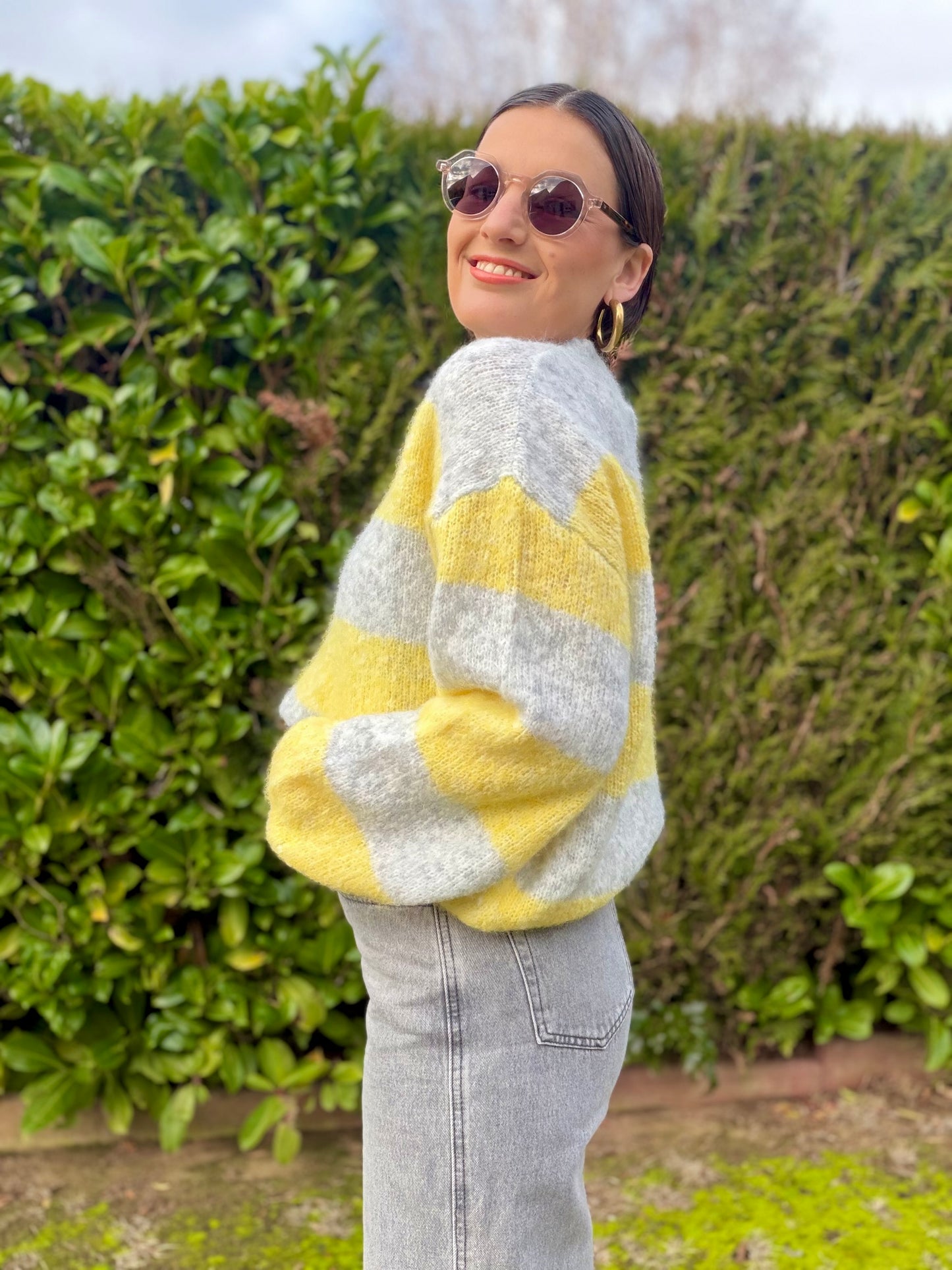 Pull Houna gris/jaune