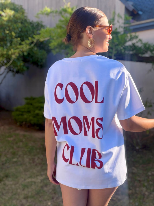 T-shirt blanc COOL MOMS CLUB