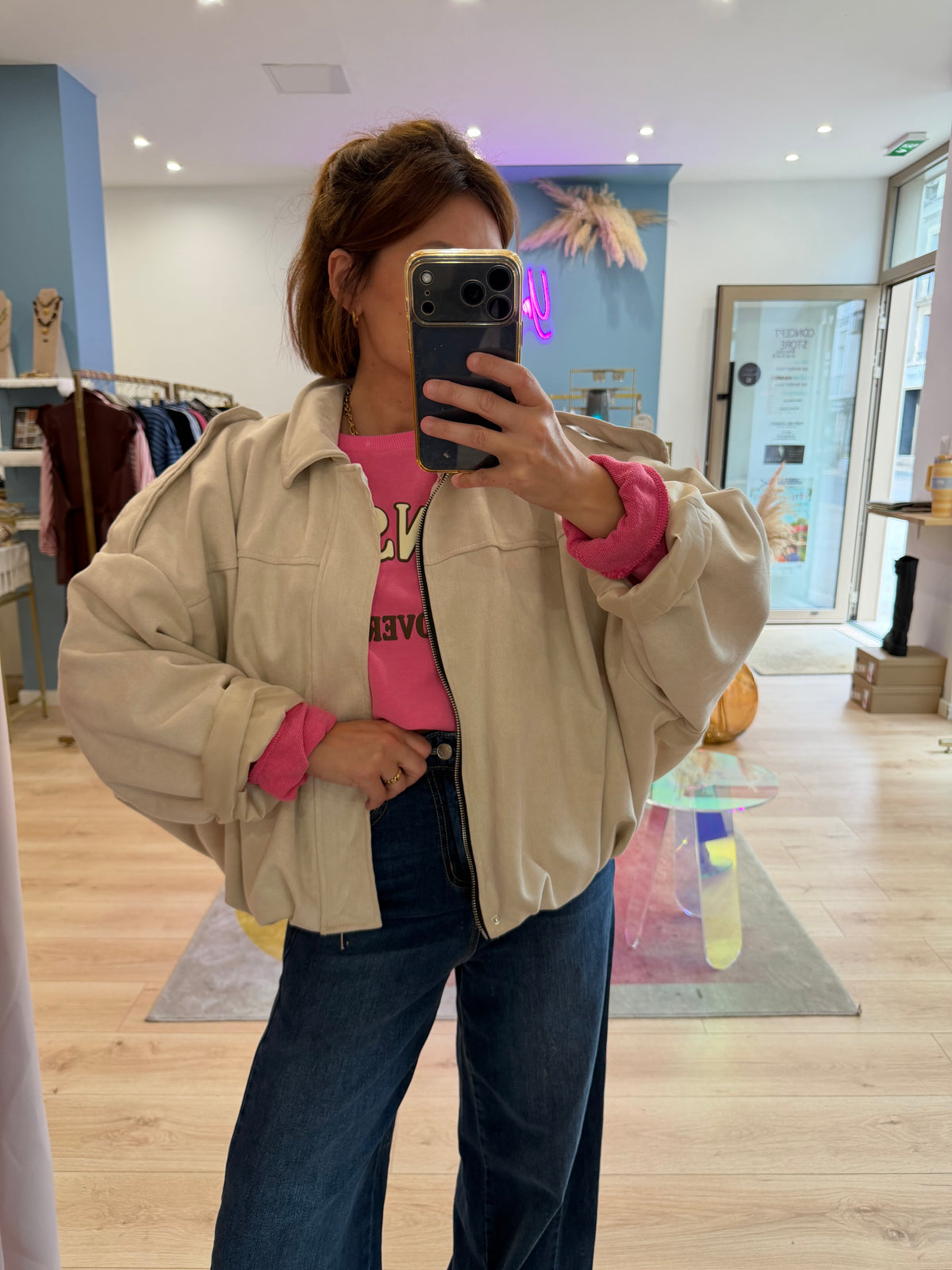 Bomber Brooke beige