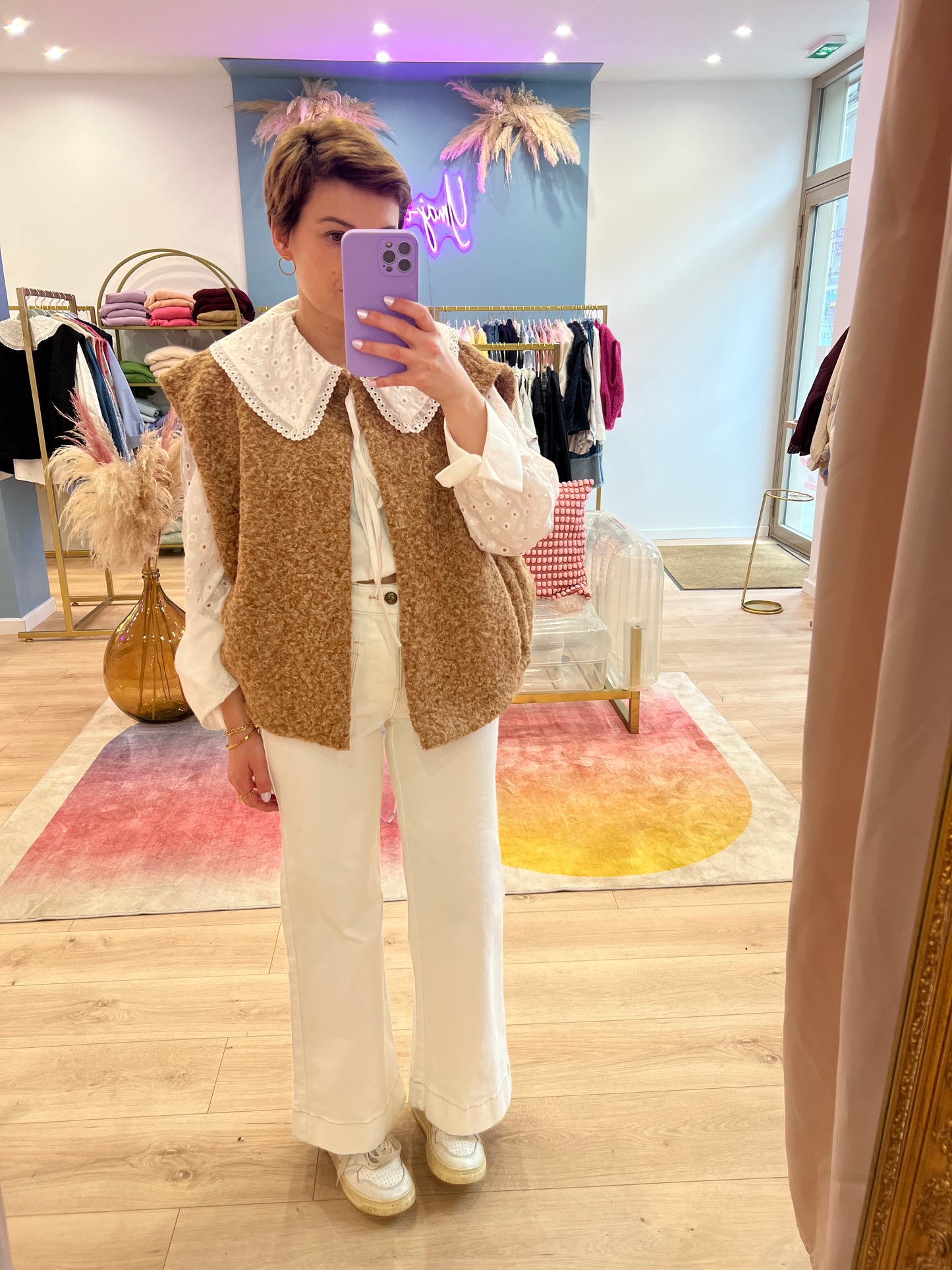 GILET GAB MARRON