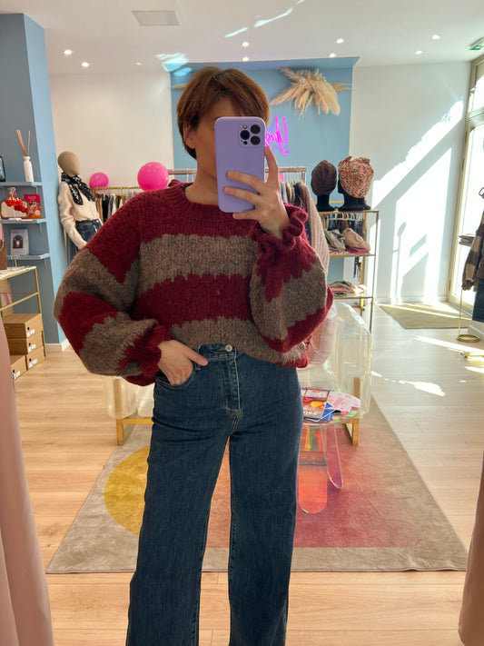 Pull bordeaux Yvette