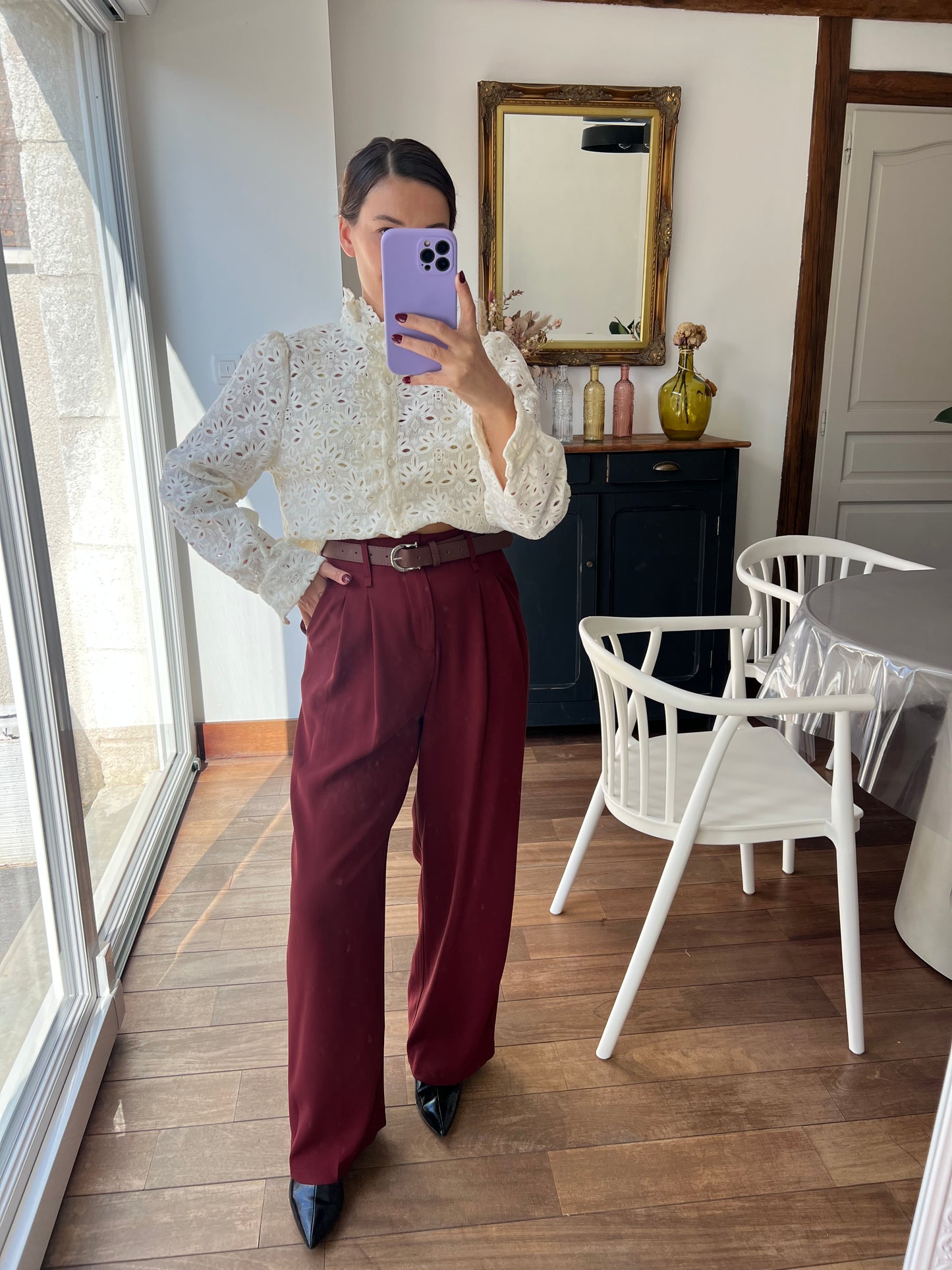 Pantalon Lauriane Bordeaux