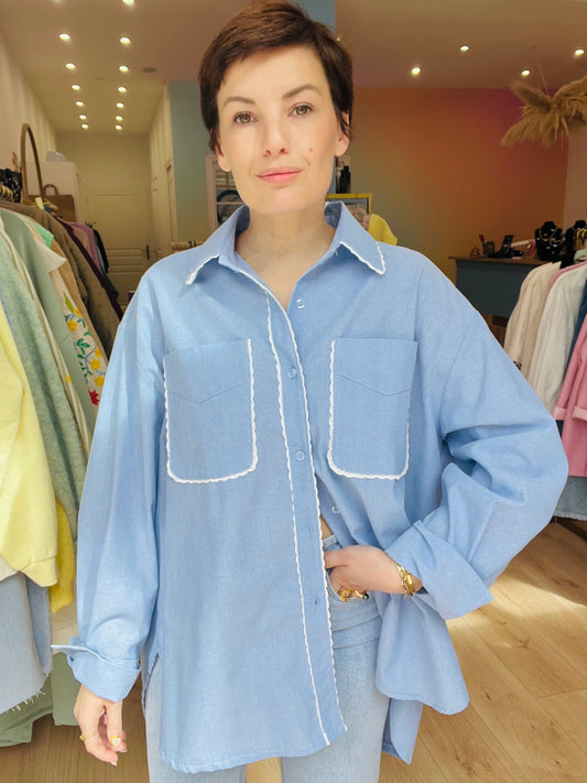CHEMISE LYANA BLEU
