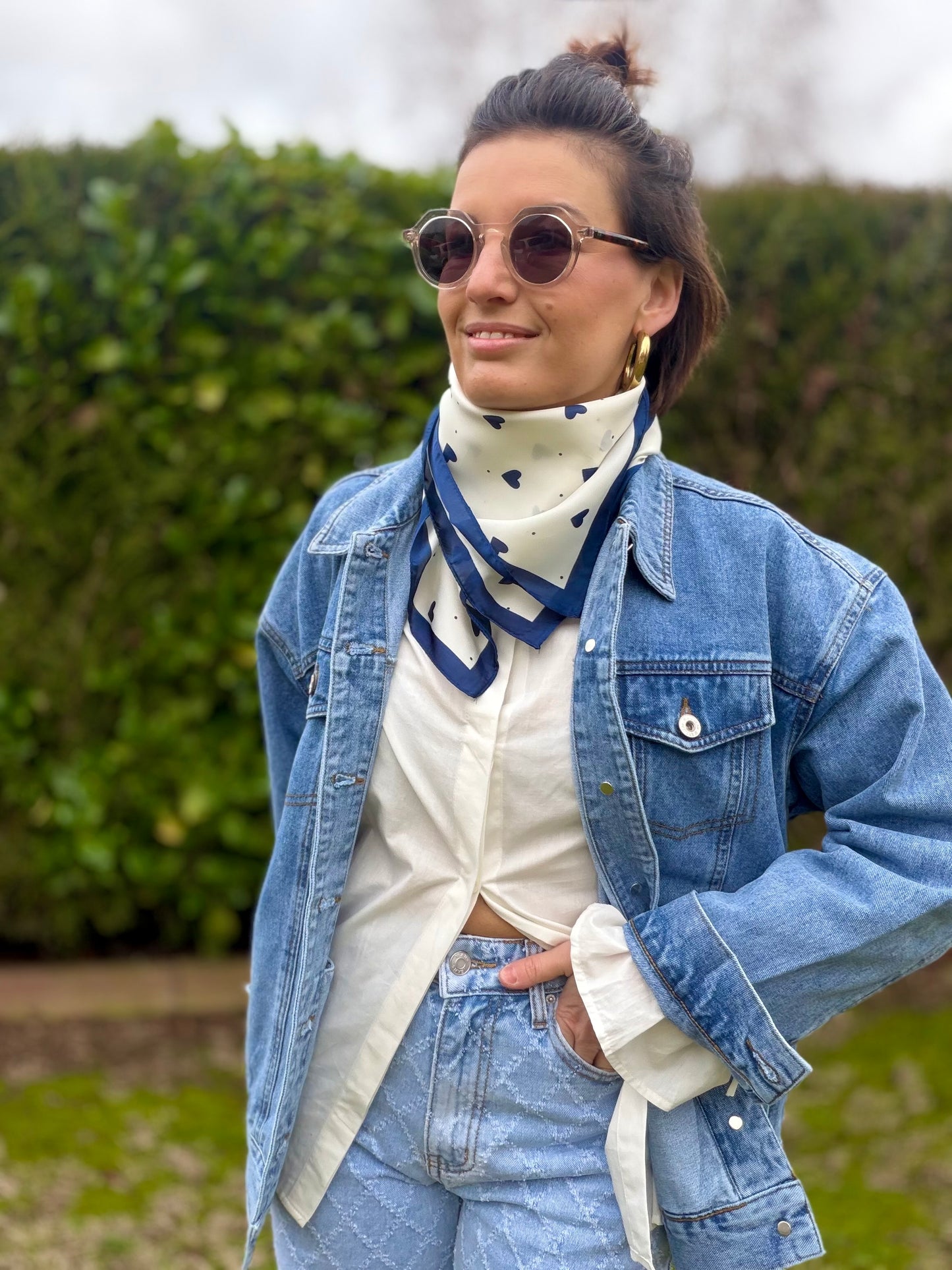 Foulard love marine