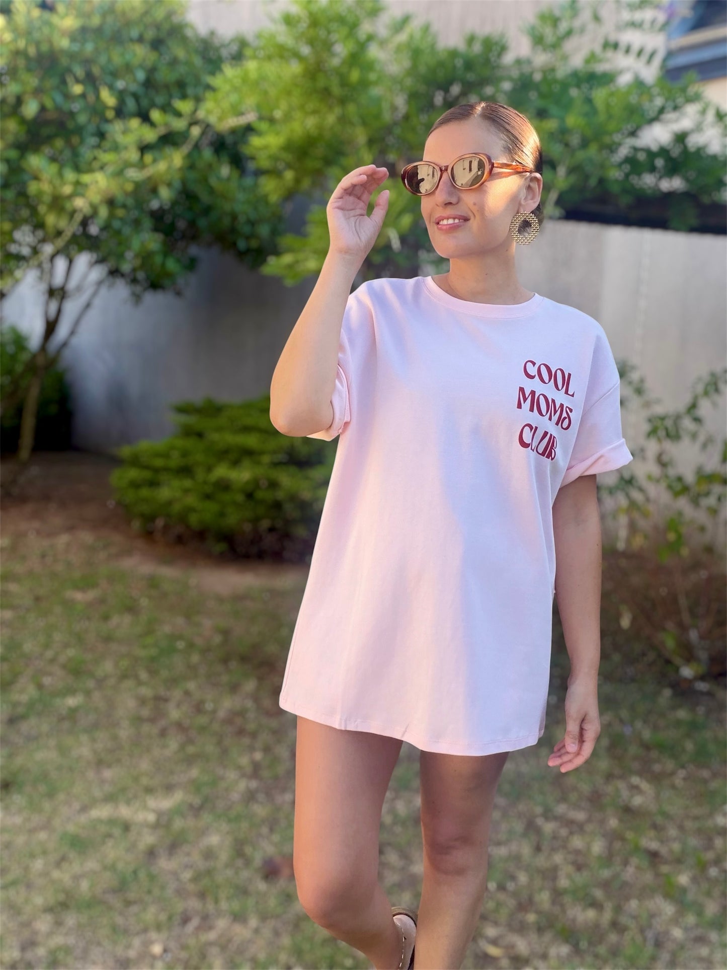 T-SHIRT Rose COOL MOMS CLUB