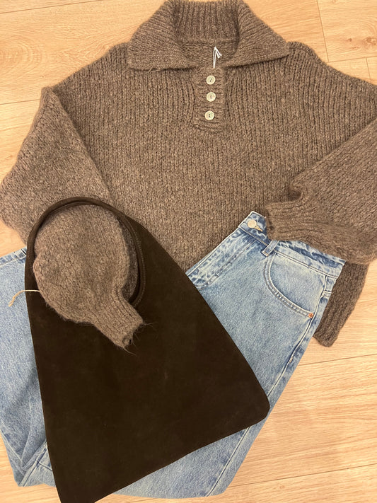 Pull marron Maelette