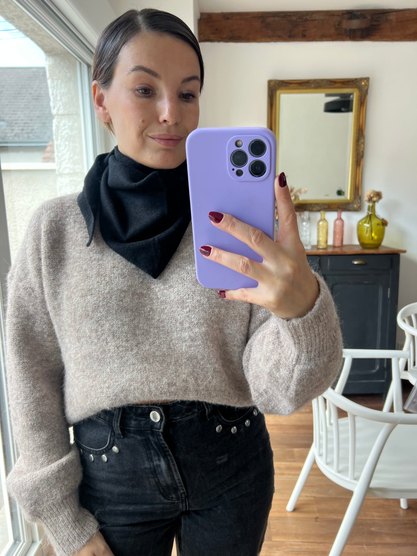 Écharpe noir Bernadette