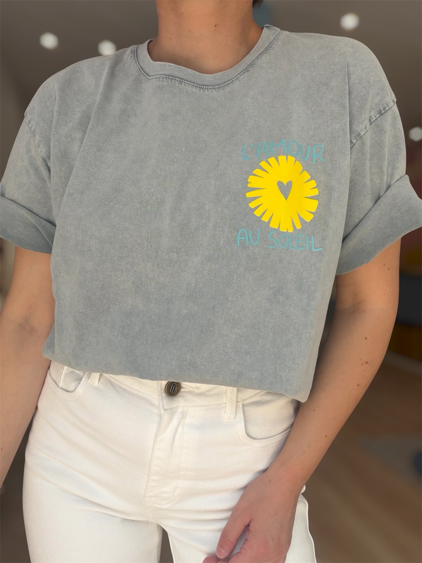 T-Shirt soleil Gris