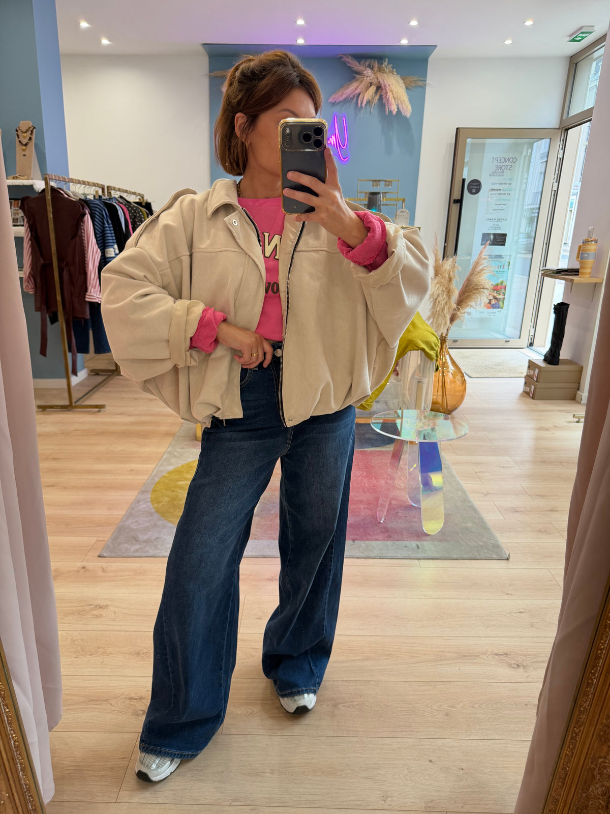 Bomber Brooke beige