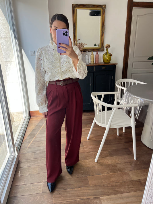 Pantalon Lauriane Bordeaux