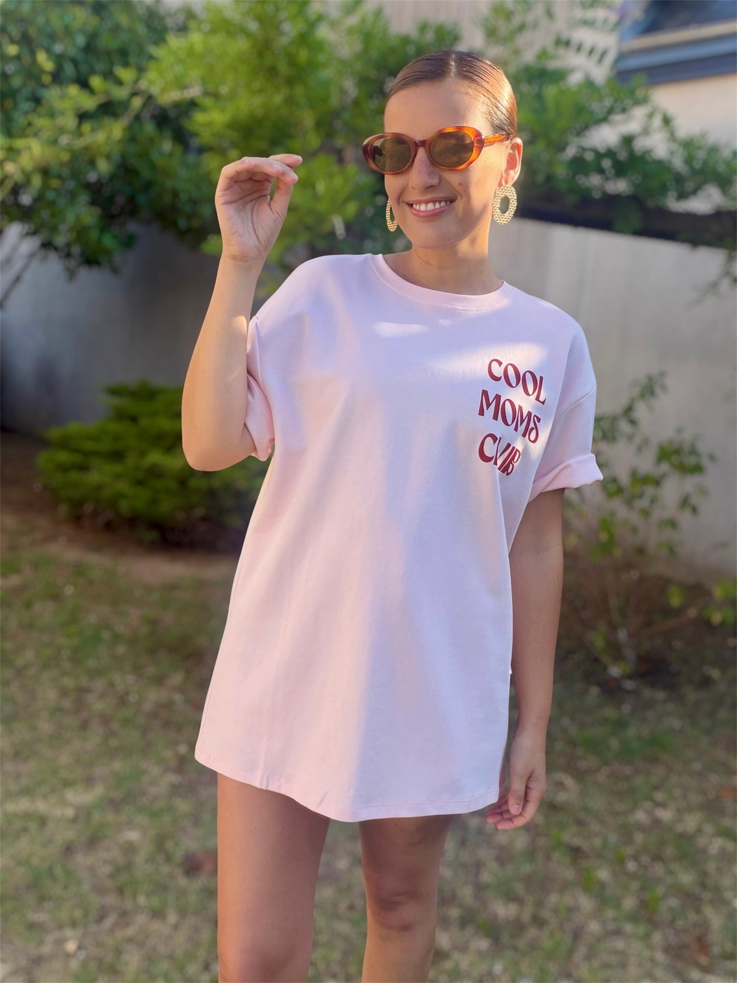 T-SHIRT Rose COOL MOMS CLUB