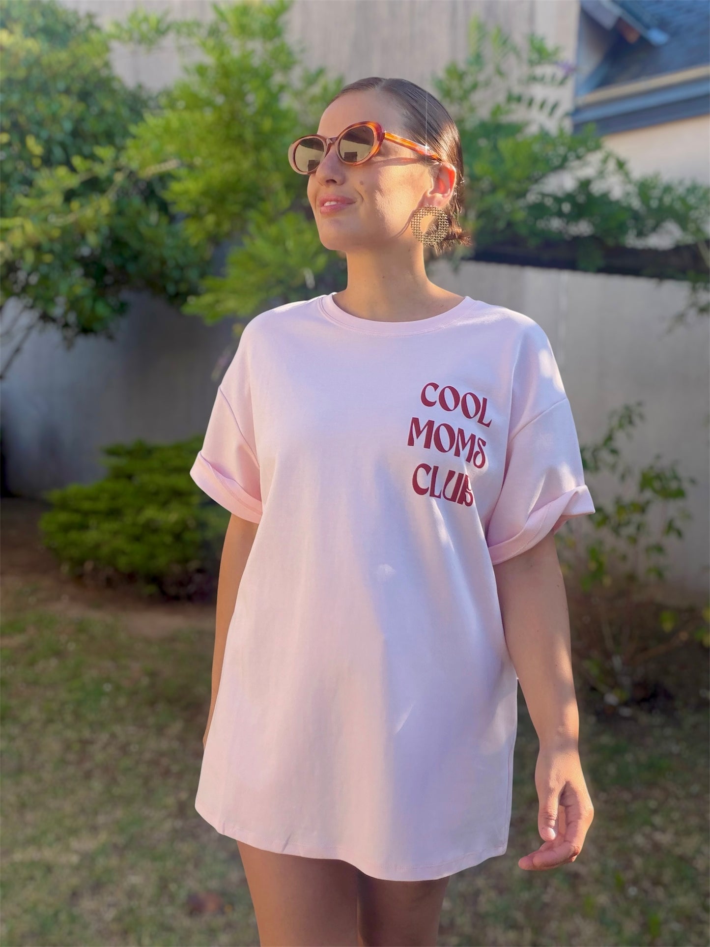 T-SHIRT Rose COOL MOMS CLUB