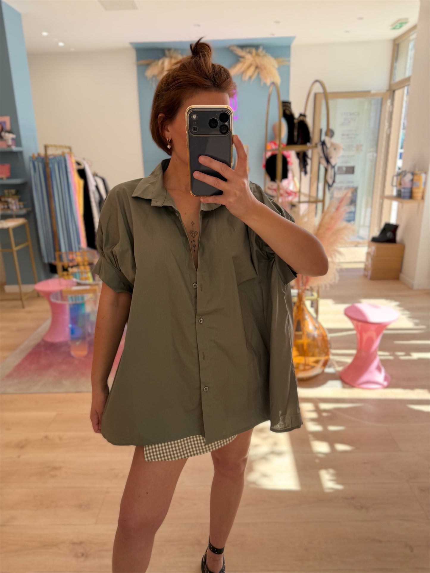 Chemise Laora kaki