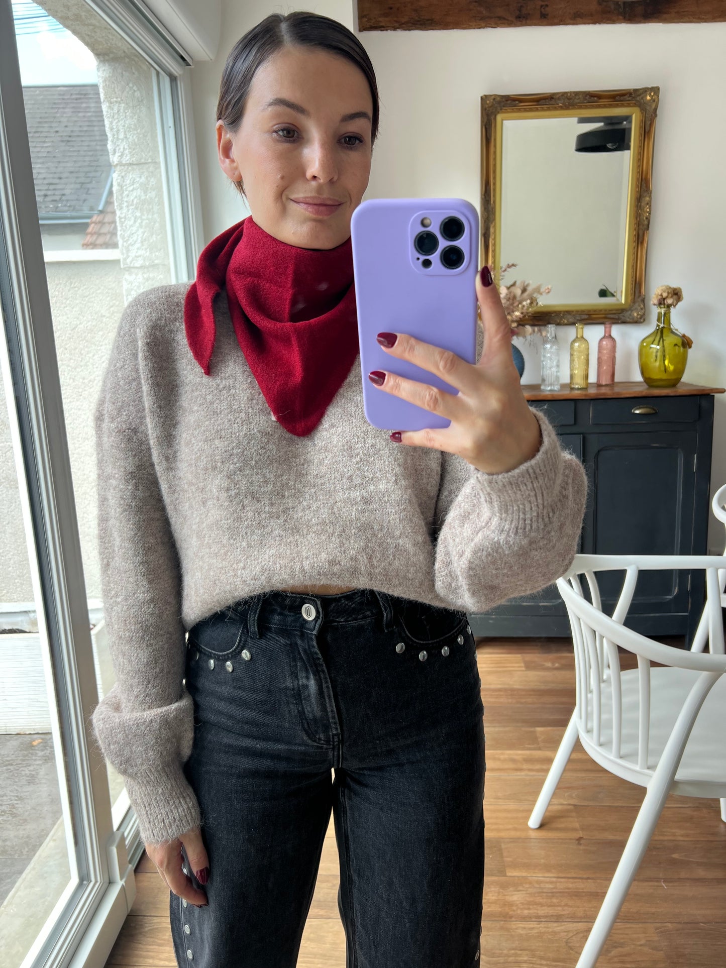 Écharpe rouge Bernadette