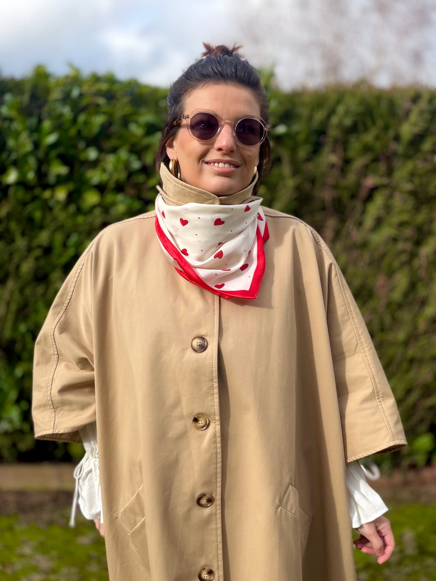 Foulard love rouge