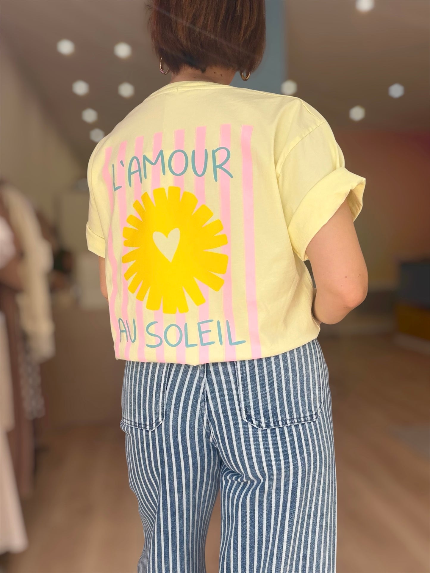T-shirt soleil jaune
