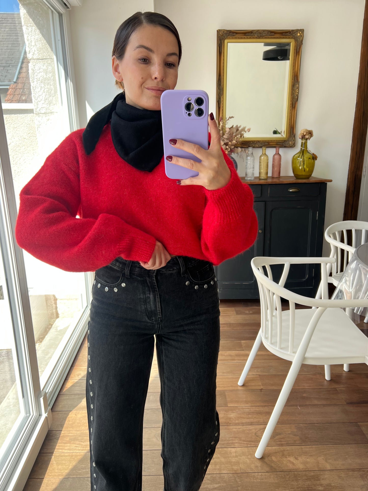 Pull rouge Henriette