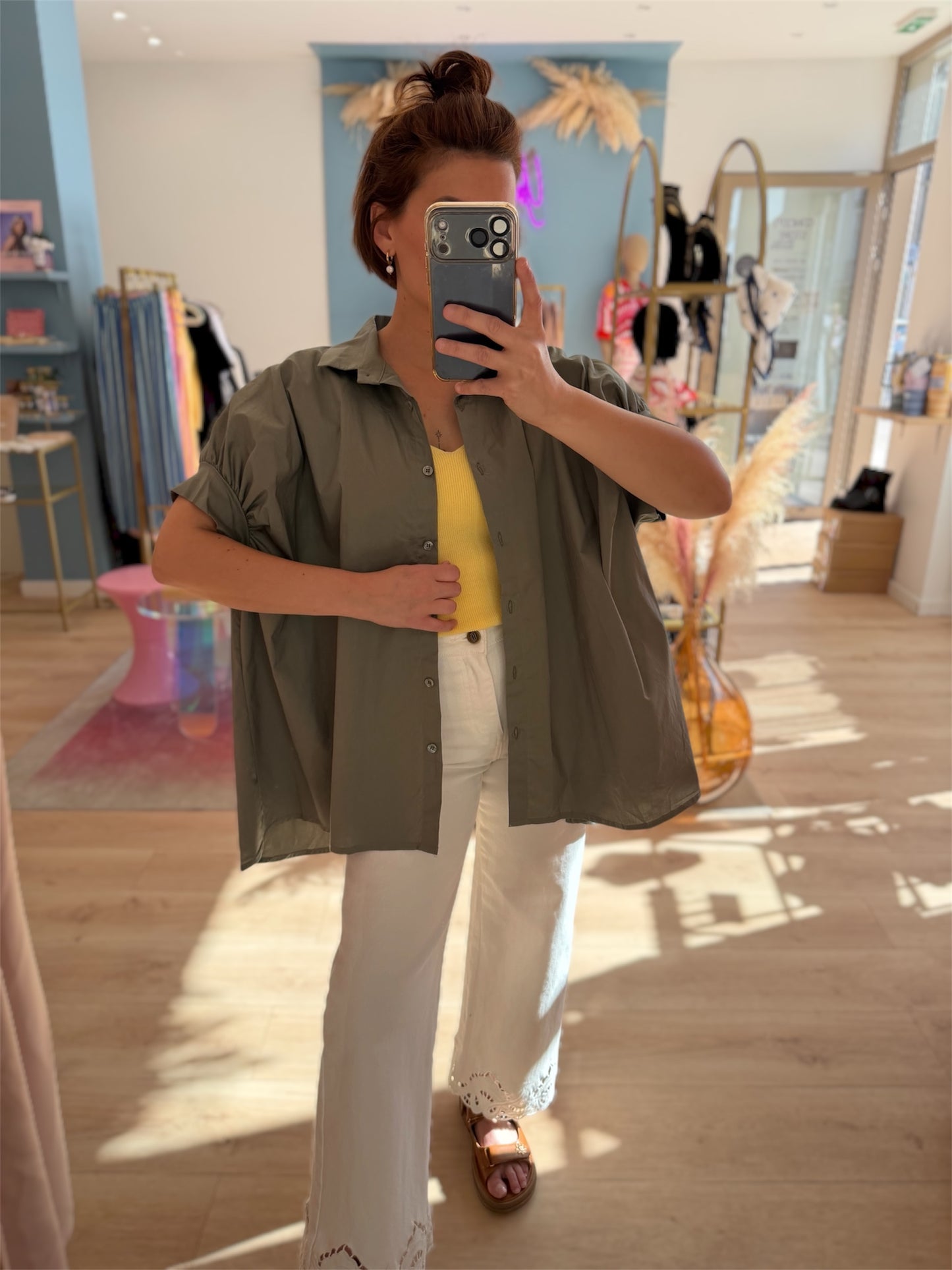 Chemise Laora kaki
