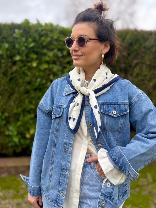 Foulard love marine