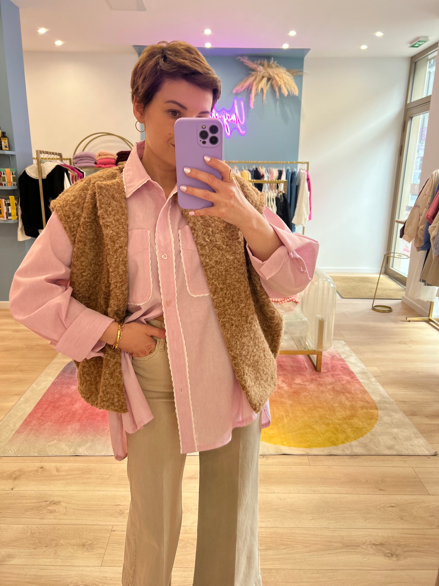 GILET GAB MARRON