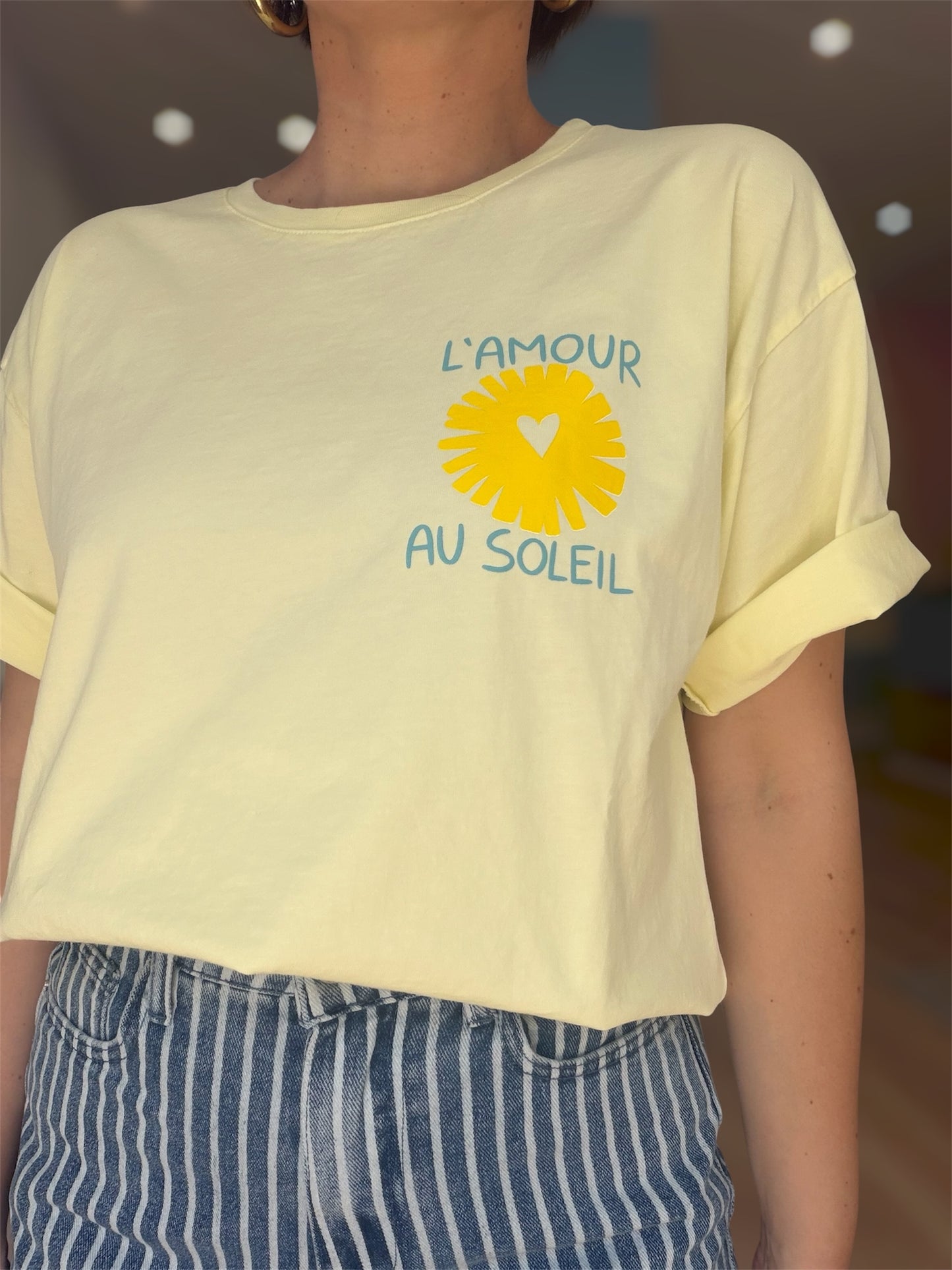 T-shirt soleil jaune