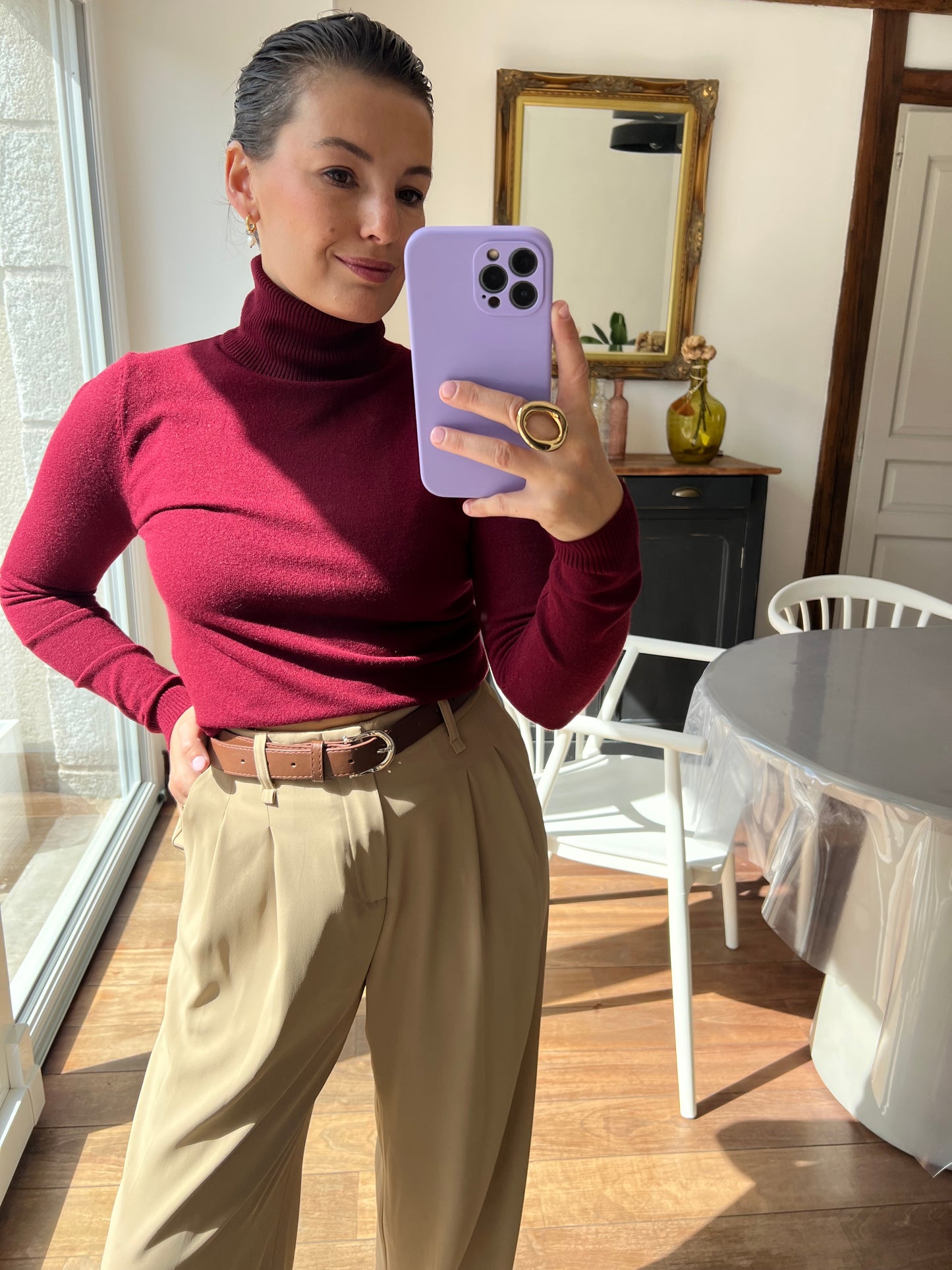 Pull Sandro bordeaux