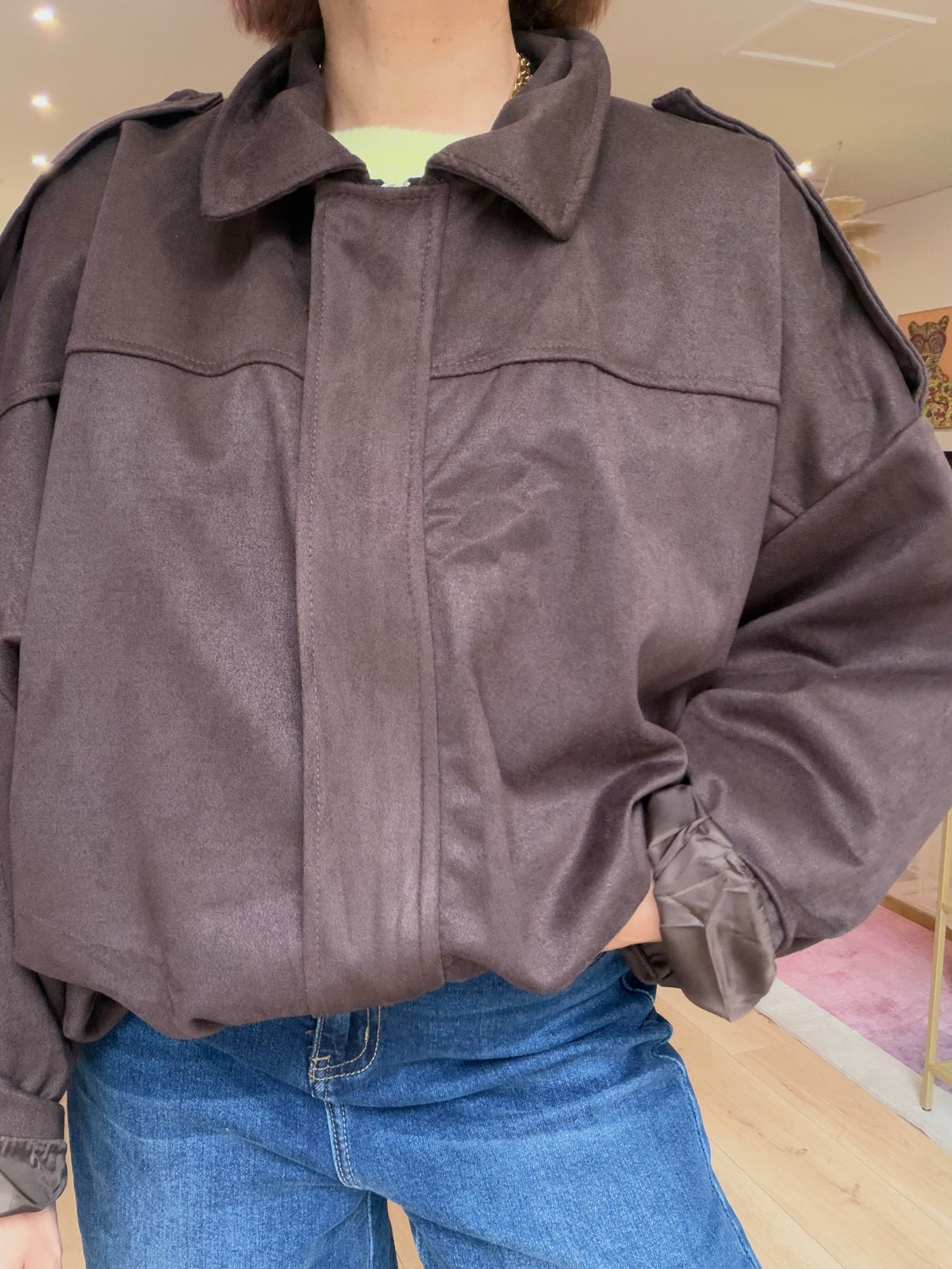 Bomber Brooke marron