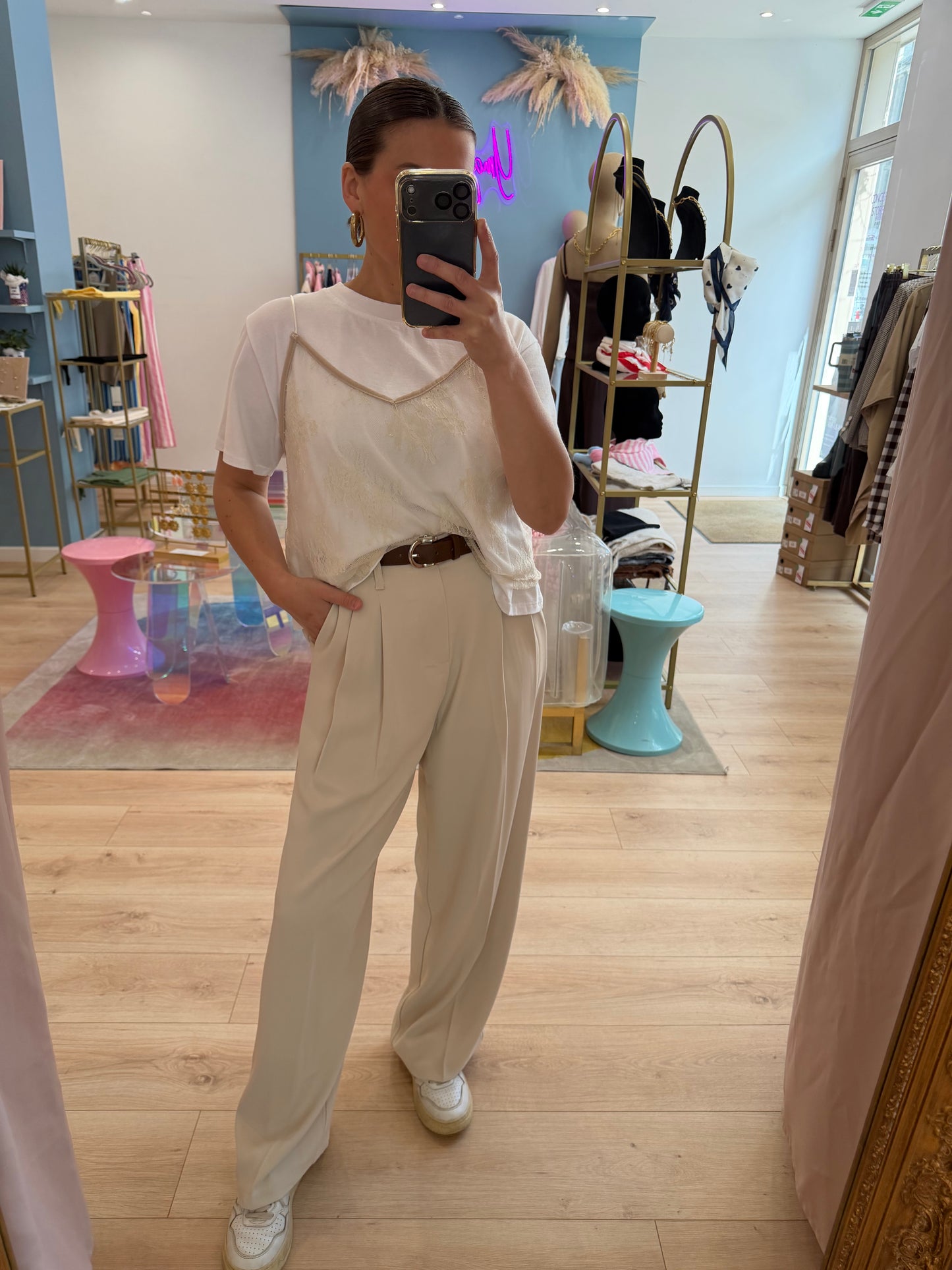 Pantalon Lauriane beige