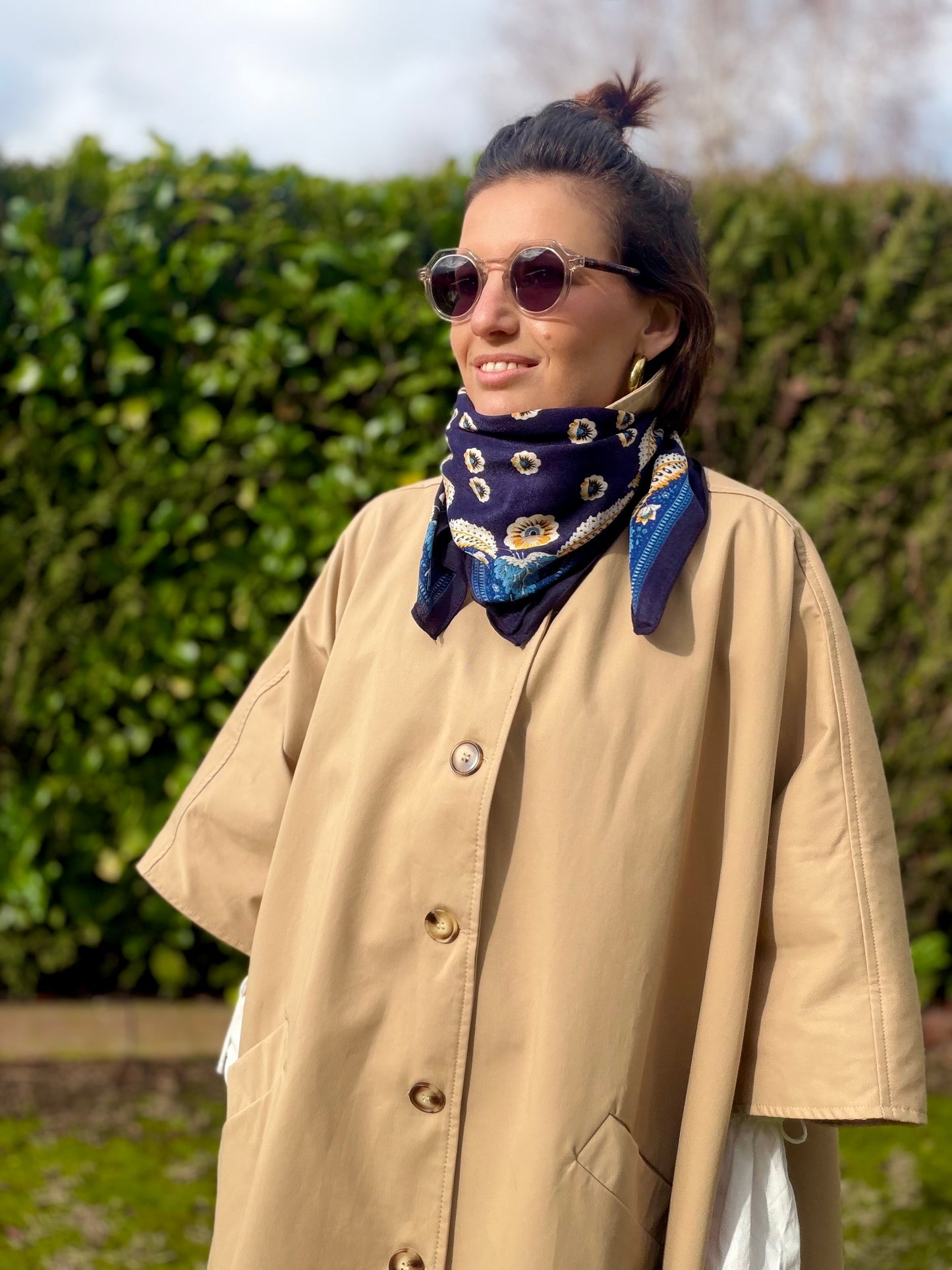 Foulard Mona marine