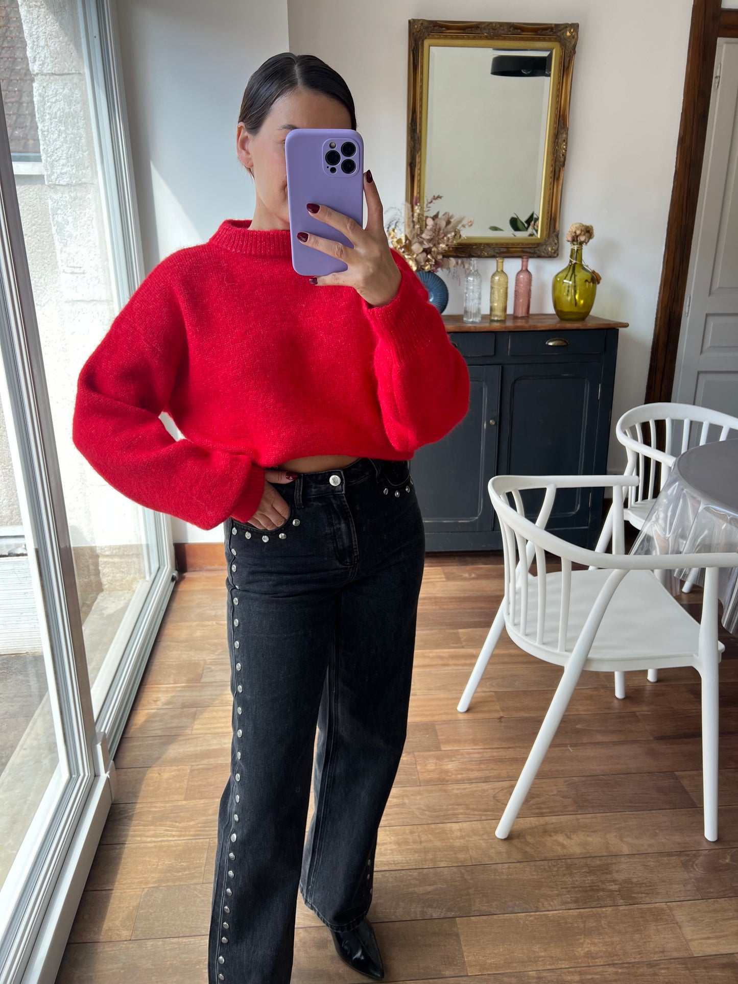Pull rouge Henriette