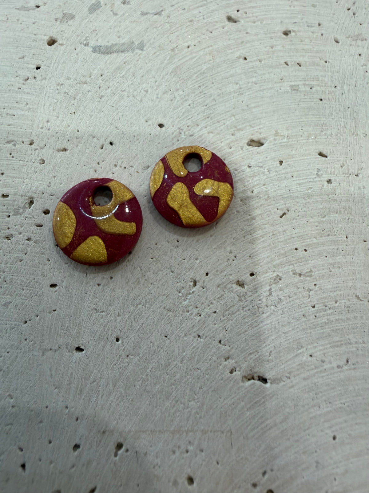 POLYMERE Fernande bordeaux léopards