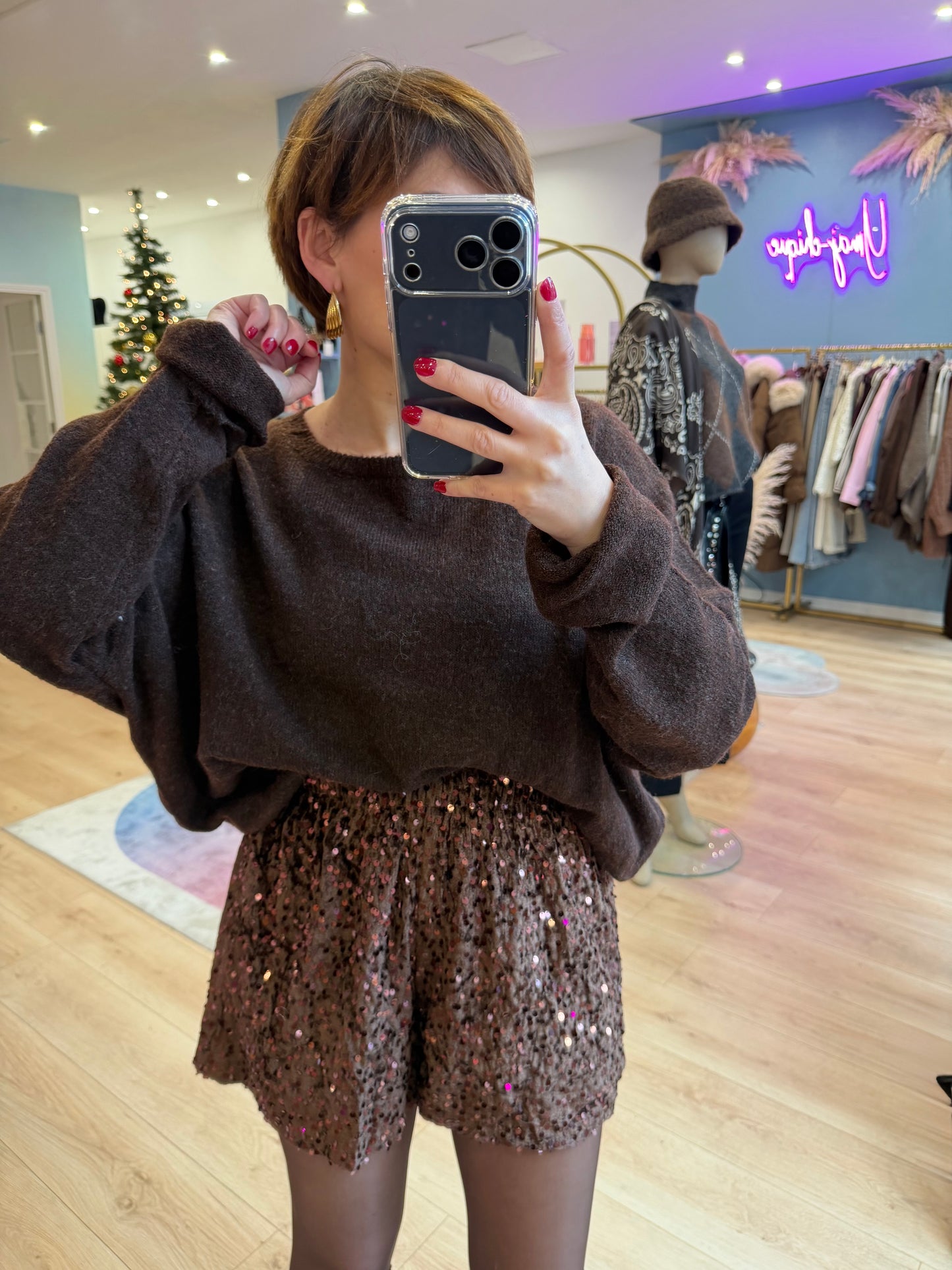 Short Lunna marron